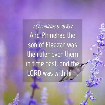 Picture 04 - 1 Chronicles 9:20 KJV - And Phinehas the son of Eleazar was the ruler - Bible Verse Picture