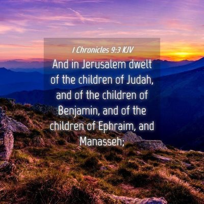 Picture 04 - 1 Chronicles 9:3 KJV - And in Jerusalem dwelt of the children of Judah, - Bible Verse Picture