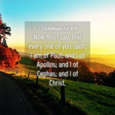 Picture 04 - 1 Corinthians 1:12 KJV - Now this I say, that every one of you saith, I am - Bible Verse Picture