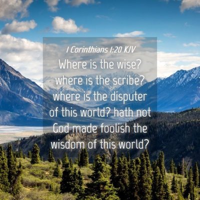 Picture 04 - 1 Corinthians 1:20 KJV - Where is the wise? where is the scribe? where is - Bible Verse Picture