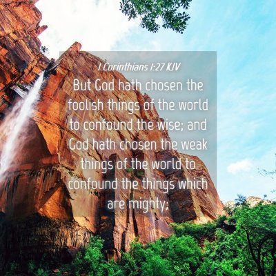 Picture 04 - 1 Corinthians 1:27 KJV - But God hath chosen the foolish things of the - Bible Verse Picture