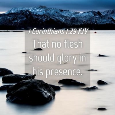 Picture 04 - 1 Corinthians 1:29 KJV - That no flesh should glory in his - Bible Verse Picture