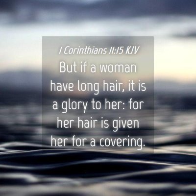 Picture 04 - 1 Corinthians 11:15 KJV - But if a woman have long hair, it is a glory to - Bible Verse Picture