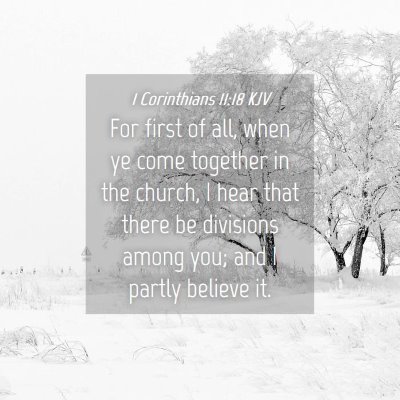 Picture 04 - 1 Corinthians 11:18 KJV - For first of all, when ye come together in the - Bible Verse Picture
