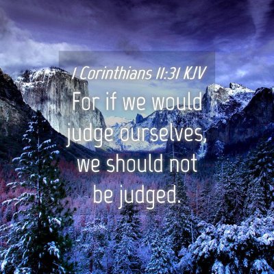 Picture 04 - 1 Corinthians 11:31 KJV - For if we would judge ourselves, we should not be - Bible Verse Picture
