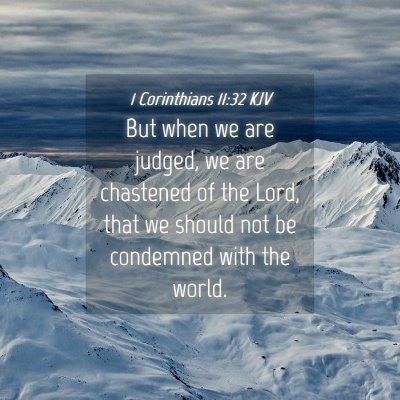 Picture 04 - 1 Corinthians 11:32 KJV - But when we are judged, we are chastened of the - Bible Verse Picture