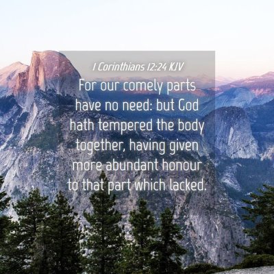 Picture 04 - 1 Corinthians 12:24 KJV - For our comely parts have no need: but God hath - Bible Verse Picture
