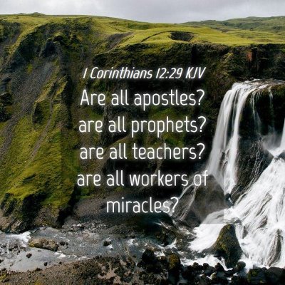 Picture 04 - 1 Corinthians 12:29 KJV - Are all apostles? are all prophets? are all - Bible Verse Picture