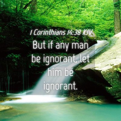 Picture 04 - 1 Corinthians 14:38 KJV - But if any man be ignorant, let him be - Bible Verse Picture