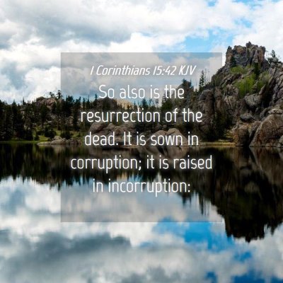 Picture 04 - 1 Corinthians 15:42 KJV - So also is the resurrection of the dead. It is - Bible Verse Picture