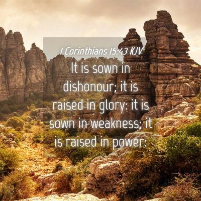 Picture 04 - 1 Corinthians 15:43 KJV - It is sown in dishonour; it is raised in glory: - Bible Verse Picture