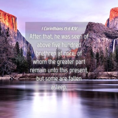 Picture 04 - 1 Corinthians 15:6 KJV - After that, he was seen of above five hundred - Bible Verse Picture