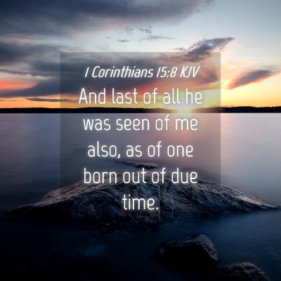 Picture 04 - 1 Corinthians 15:8 KJV - And last of all he was seen of me also, as of one - Bible Verse Picture