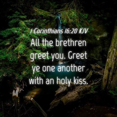 Picture 04 - 1 Corinthians 16:20 KJV - All the brethren greet you. Greet ye one another - Bible Verse Picture