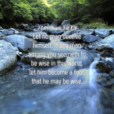 Picture 04 - 1 Corinthians 3:18 KJV - Let no man deceive himself. If any man among you - Bible Verse Picture