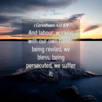 Picture 04 - 1 Corinthians 4:12 KJV - And labour, working with our own hands: being - Bible Verse Picture
