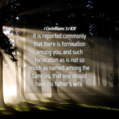 Picture 04 - 1 Corinthians 5:1 KJV - It is reported commonly that there is fornication - Bible Verse Picture