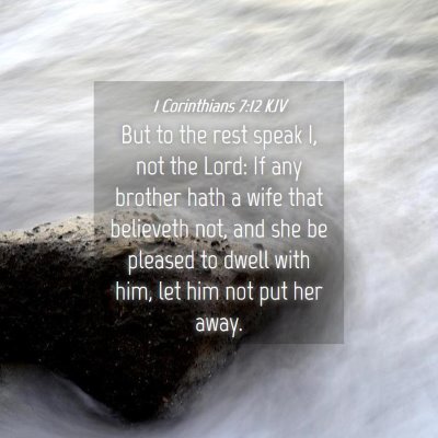 Picture 04 - 1 Corinthians 7:12 KJV - But to the rest speak I, not the Lord: If any - Bible Verse Picture