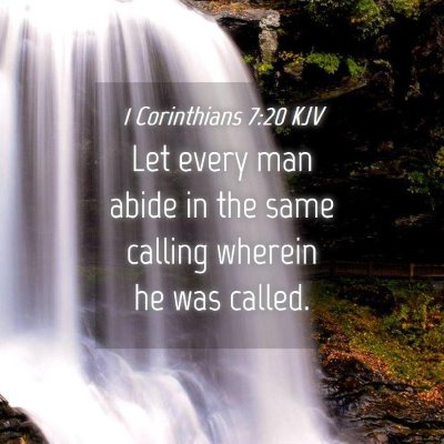 Picture 04 - 1 Corinthians 7:20 KJV - Let every man abide in the same calling wherein - Bible Verse Picture