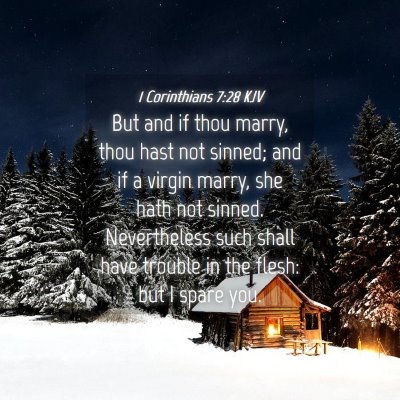 Picture 04 - 1 Corinthians 7:28 KJV - But and if thou marry, thou hast not sinned; and - Bible Verse Picture