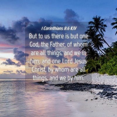 Picture 04 - 1 Corinthians 8:6 KJV - But to us there is but one God, the Father, of - Bible Verse Picture