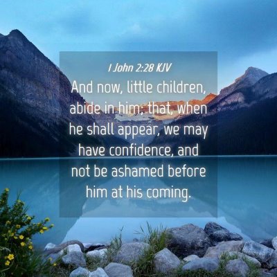 Picture 04 - 1 John 2:28 KJV - And now, little children, abide in him; that, - Bible Verse Picture