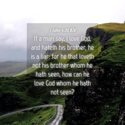 Picture 04 - 1 John 4:20 KJV - If a man say, I love God, and hateth his brother, - Bible Verse Picture