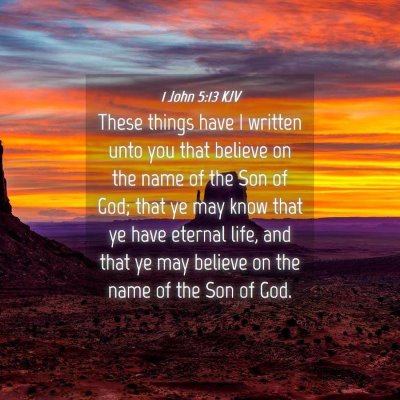 Picture 04 - 1 John 5:13 KJV - These things have I written unto you that believe - Bible Verse Picture