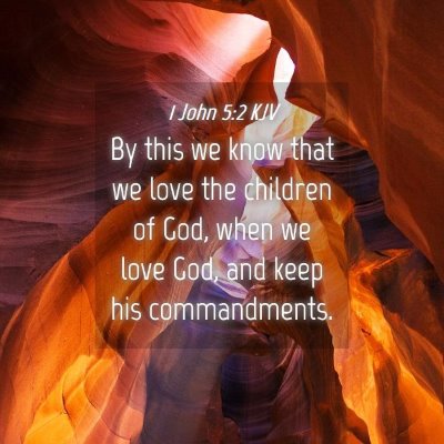 Picture 04 - 1 John 5:2 KJV - By this we know that we love the children of God, - Bible Verse Picture