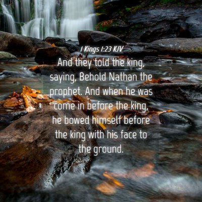 Picture 04 - 1 Kings 1:23 KJV - And they told the king, saying, Behold Nathan the - Bible Verse Picture