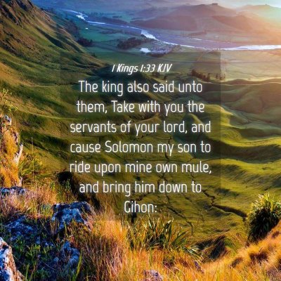 Picture 04 - 1 Kings 1:33 KJV - The king also said unto them, Take with you the - Bible Verse Picture
