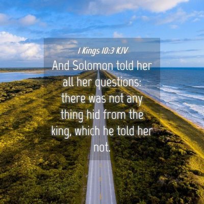 Picture 04 - 1 Kings 10:3 KJV - And Solomon told her all her questions: there was - Bible Verse Picture