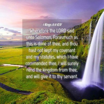 Picture 04 - 1 Kings 11:11 KJV - Wherefore the LORD said unto Solomon, Forasmuch - Bible Verse Picture