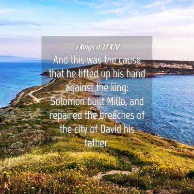 Picture 04 - 1 Kings 11:27 KJV - And this was the cause that he lifted up his hand - Bible Verse Picture