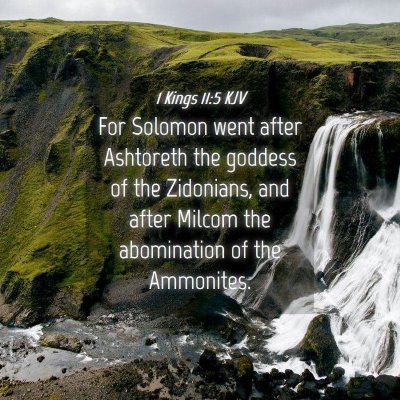 Picture 04 - 1 Kings 11:5 KJV - For Solomon went after Ashtoreth the goddess of - Bible Verse Picture