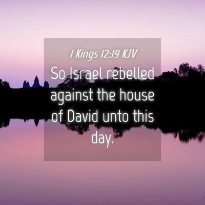 Picture 04 - 1 Kings 12:19 KJV - So Israel rebelled against the house of David - Bible Verse Picture