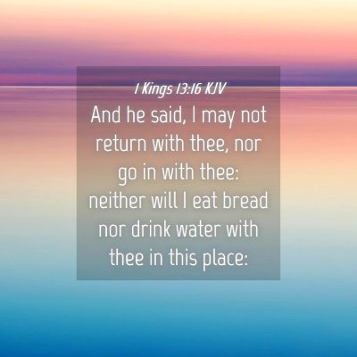 Picture 04 - 1 Kings 13:16 KJV - And he said, I may not return with thee, nor go - Bible Verse Picture