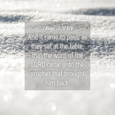 Picture 04 - 1 Kings 13:20 KJV - And it came to pass, as they sat at the table, - Bible Verse Picture