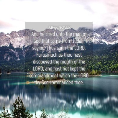 Picture 04 - 1 Kings 13:21 KJV - And he cried unto the man of God that came from - Bible Verse Picture