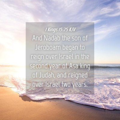 Picture 04 - 1 Kings 15:25 KJV - And Nadab the son of Jeroboam began to reign over - Bible Verse Picture