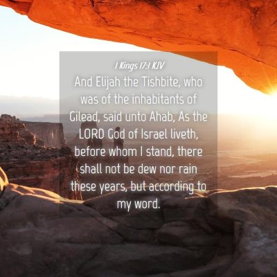 Picture 04 - 1 Kings 17:1 KJV - And Elijah the Tishbite, who was of the - Bible Verse Picture