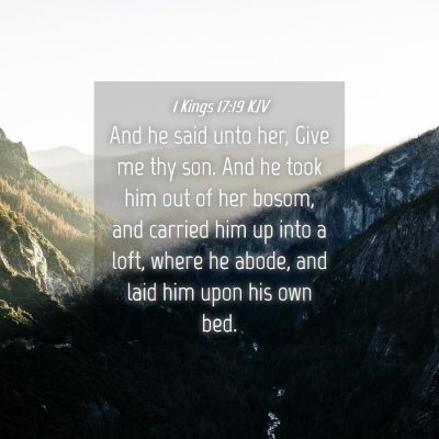 Picture 04 - 1 Kings 17:19 KJV - And he said unto her, Give me thy son. And he - Bible Verse Picture