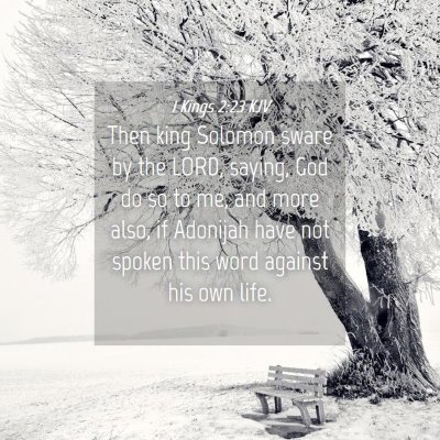 Picture 04 - 1 Kings 2:23 KJV - Then king Solomon sware by the LORD, saying, God - Bible Verse Picture