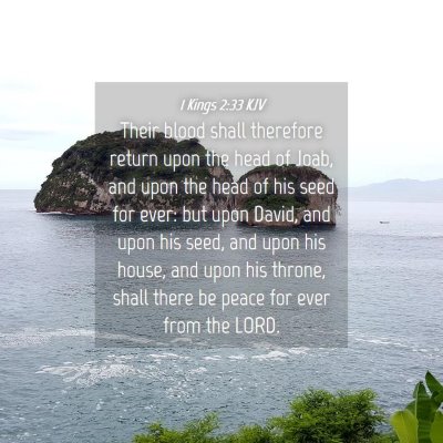 Picture 04 - 1 Kings 2:33 KJV - Their blood shall therefore return upon the head - Bible Verse Picture