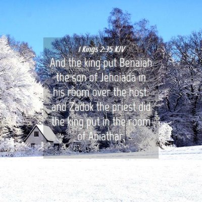 Picture 04 - 1 Kings 2:35 KJV - And the king put Benaiah the son of Jehoiada in - Bible Verse Picture