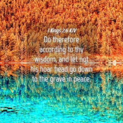 Picture 04 - 1 Kings 2:6 KJV - Do therefore according to thy wisdom, and let not - Bible Verse Picture