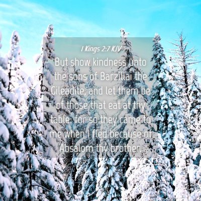 Picture 04 - 1 Kings 2:7 KJV - But show kindness unto the sons of Barzillai the - Bible Verse Picture