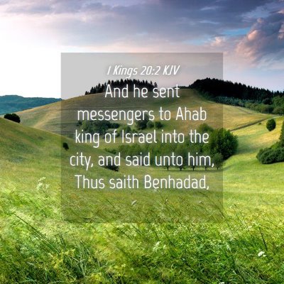 Picture 04 - 1 Kings 20:2 KJV - And he sent messengers to Ahab king of Israel - Bible Verse Picture