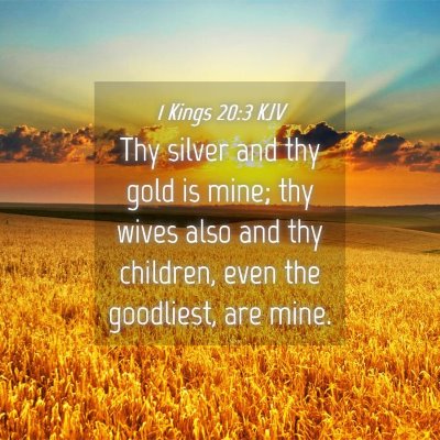 Picture 04 - 1 Kings 20:3 KJV - Thy silver and thy gold is mine; thy wives also - Bible Verse Picture