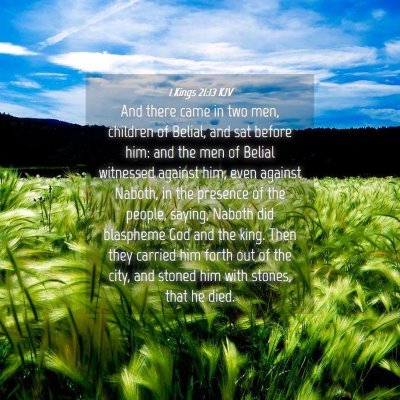 Picture 04 - 1 Kings 21:13 KJV - And there came in two men, children of Belial, - Bible Verse Picture